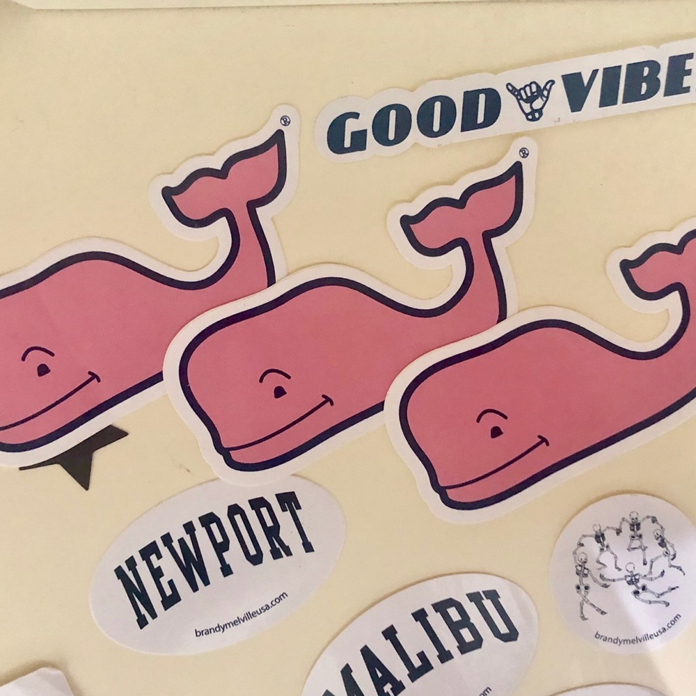 🌸🌸 3 for $25 | 3 vineyard vines whale stickers